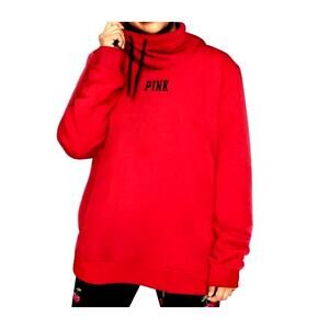 Victoria’s Secret PINK Sherpa Lined Hoodie Red XS Cozy Warm
